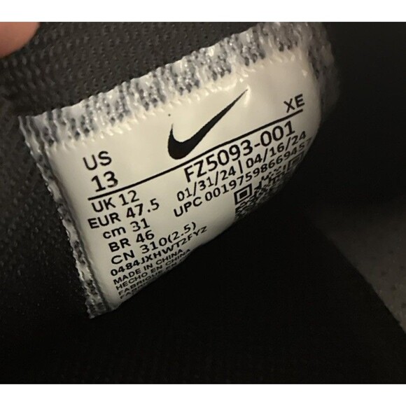 Nike Air Zoom Pegasus 41 LV Raiders Men Size 13 Black Silver White FZ5093-001 main image 7